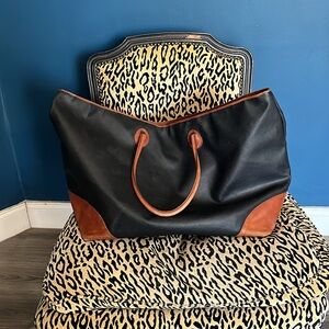 VINTAGE Bottega Veneta Canvas and Leather Duffel bag Bottega Veneta Duffle Bag